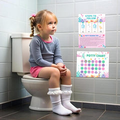 Threetols Mermaid potty chart made with durable waterproof paper