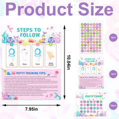 Mermaid themed potty chart for girls to celebrate small wins
