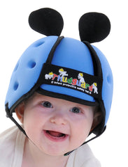 Thudguard blue infant hat front view offers lightweight protection for early walkers.