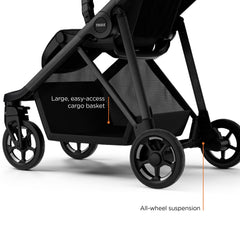Thule Shine City Stroller 5-point harness keeps child secure.
