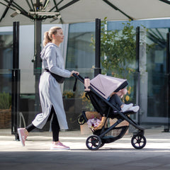 Thule Stroller Rider Board has a 5-inch puncture-free wheel for smooth rides.