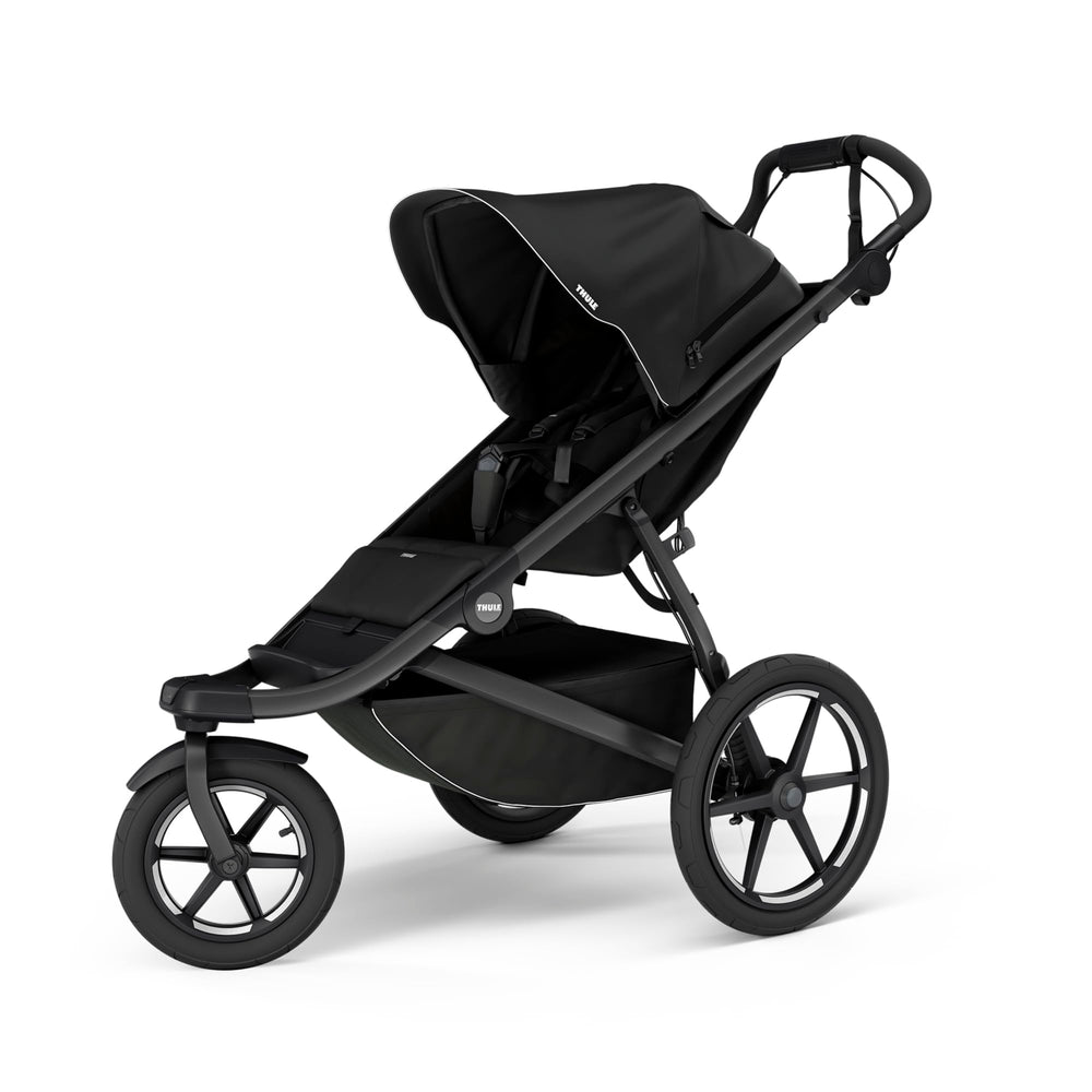 Thule Urban Glide 3 on rough terrain delivering a smooth jog