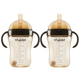 Thyseed PPSU natural breastlike bottle highlights transition ease.