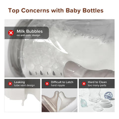 Thyseed sealed no-leak bottle neck helps prevent spills during night feeds.