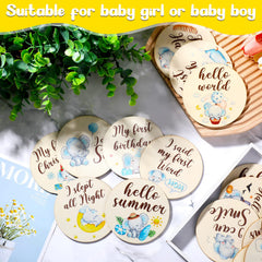 Tiamon birth announcement sign card for sharing baby arrival.
