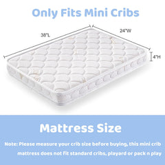 Tiankehan mini crib mattress offers firm support for safe sleep