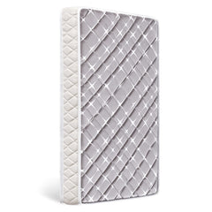 Tiankehan premium dual-sided crib mattress shows two sleeping surfaces for growing babies.