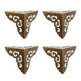 Tiazza brass corner protector in antique bronze adds decorative edge reinforcement.