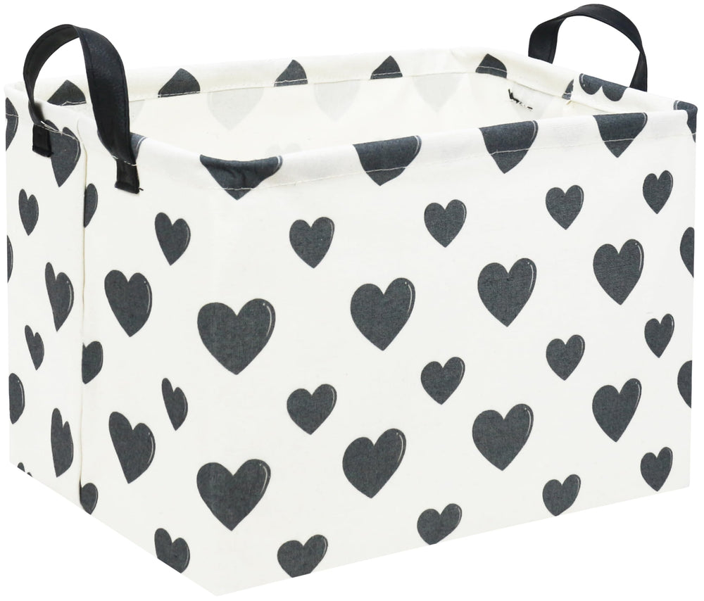 TIBAOLOVER Rectangular Love Heart Bin folded for compact storage and space saving.