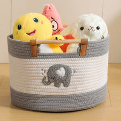 Tidelit cotton rope basket for kids' toys keeps play areas organized