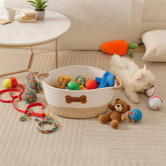 Tidelit oval-shaped organizer keeps dog toys neatly within reach.