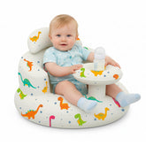 TIDNNS inflatable baby seat with tray and built-in pump for quick setup and feeding.