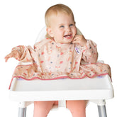 Tidy Tot Cover & Catch bib front view showing mess-proof protection during meals