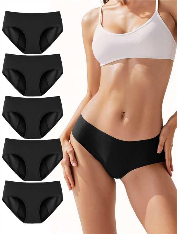 TIICHOO period underwear front view; comfortable, leak-protective for heavy flow days.
