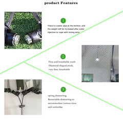 Tiimmgaal net with bottom water pipe adds ballast for stable outdoor use.