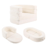 Tiita 3-in-1 kids sofa bed folded with carrying handle for easy transport
