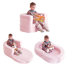 Tiita 3-in-1 kids sofa bed packaging shows compact vacuum-sealed box