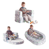 Tiita 3-in-1 Kids Sofa Bed plush couch for cozy seating and nap option