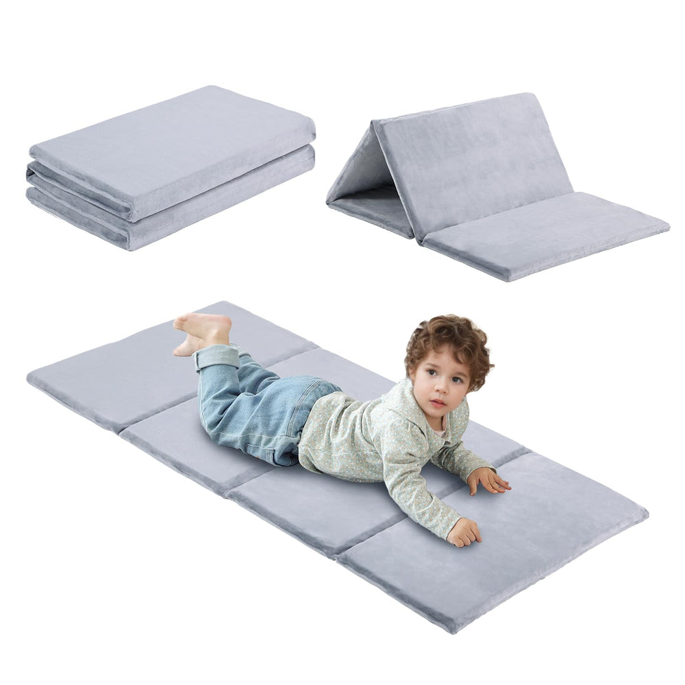 Tiita Kids Nap Mat folded in four panels for easy storage and transport.