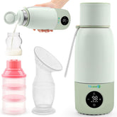 Tilcare portable bottle warmer in a travel case for on-the-go feeds.