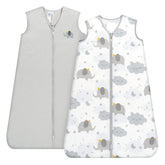 TILLYOU 2-pack sleep sack grey elephant design provides breathable comfort for cool nights