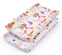 TILLYOU baby changing pad cover animal graffiti pattern for soft comfort