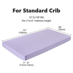 TILLYOU baby crib sheets two-pack view shows convenient matched set for easy rotation