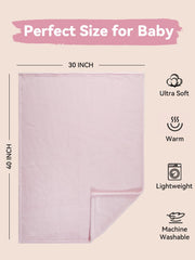 TILLYOU vibrant pink blanket with playful patterns for cheerful playtime