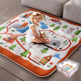 TILLYOU baby play mat with plush foam surface for cushioned crawling