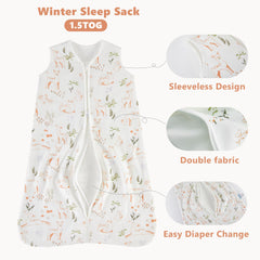 TILLYOU sleep sack provides wide leg room for growth and movement.