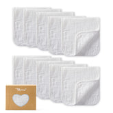 TILLYOU muslin burp cloths pack front with soft six-layer cotton