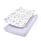 TILLYOU changing pad cover in brilliant flowers offers breathable, skin-friendly comfort during diaper changes.