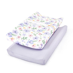 TILLYOU changing pad cover in brilliant flowers offers breathable, skin-friendly comfort during diaper changes.
