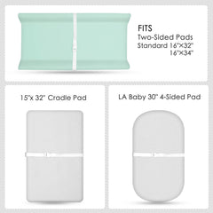 TILLYOU changing pad cover elastic bottom detail showing secure fit