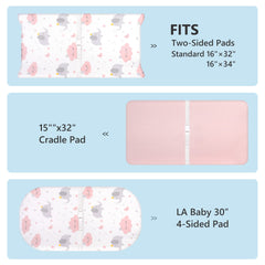 TILLYOU jersey-knit pink cover close-up shows durable wrinkle-free material