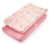 TILLYOU changing pad cover closeup shows breathable soft jersey for baby comfort