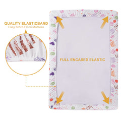 TILLYOU pack-n-play sheets 38x24 cover for snug mini crib fit.