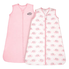 TILLYOU sleep sack in pink elephant for 18-24 months offers breathable comfort
