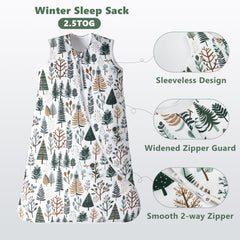 TILLYOU sleep sack with 2-way zip enables quick diaper changes at night.