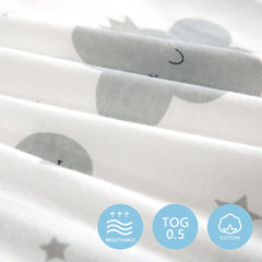 TILLYOU sleep sack with 2-way zipper simplifies diaper changes