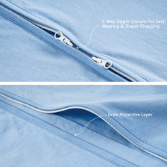 TILLYOU sleep sack with wide leg room supports baby movement.