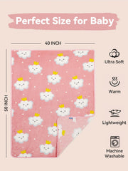 TILLYOU 40x50 blanket pink cloud ideal for daycare and stroller