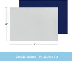 TILLYOU toddler pillowcase navy texture close-up highlighting softness and comfort.