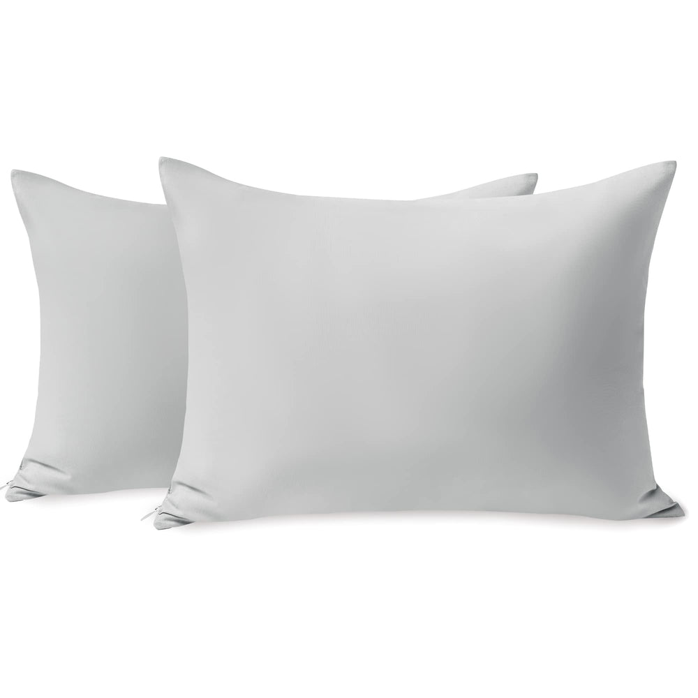 TILLYOU toddler pillowcase gray with zipper for secure sleep