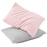 TILLYOU gray and pink toddler pillowcase with envelope closure for easy pillow changes