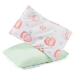TILLYOU toddler pillowcase in peach dot texture for soft nights