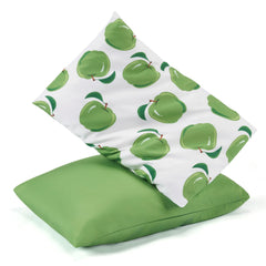 TILLYOU toddler pillowcase in green apple color for travel pillows, soft microfiber feel.