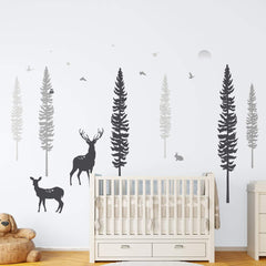 Timber Artbox deer and owl wall stickers add whimsy to a child's bedroom