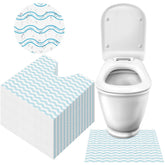 Tinideya disposable U-shaped toilet mat 60x60 cm for hygienic bathroom coverage.