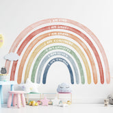 Tinideya rainbow wall decal large mural adds vivid color to bedrooms.